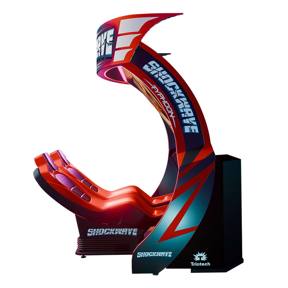 Triotech Typhoon Shockwave motion simulator side